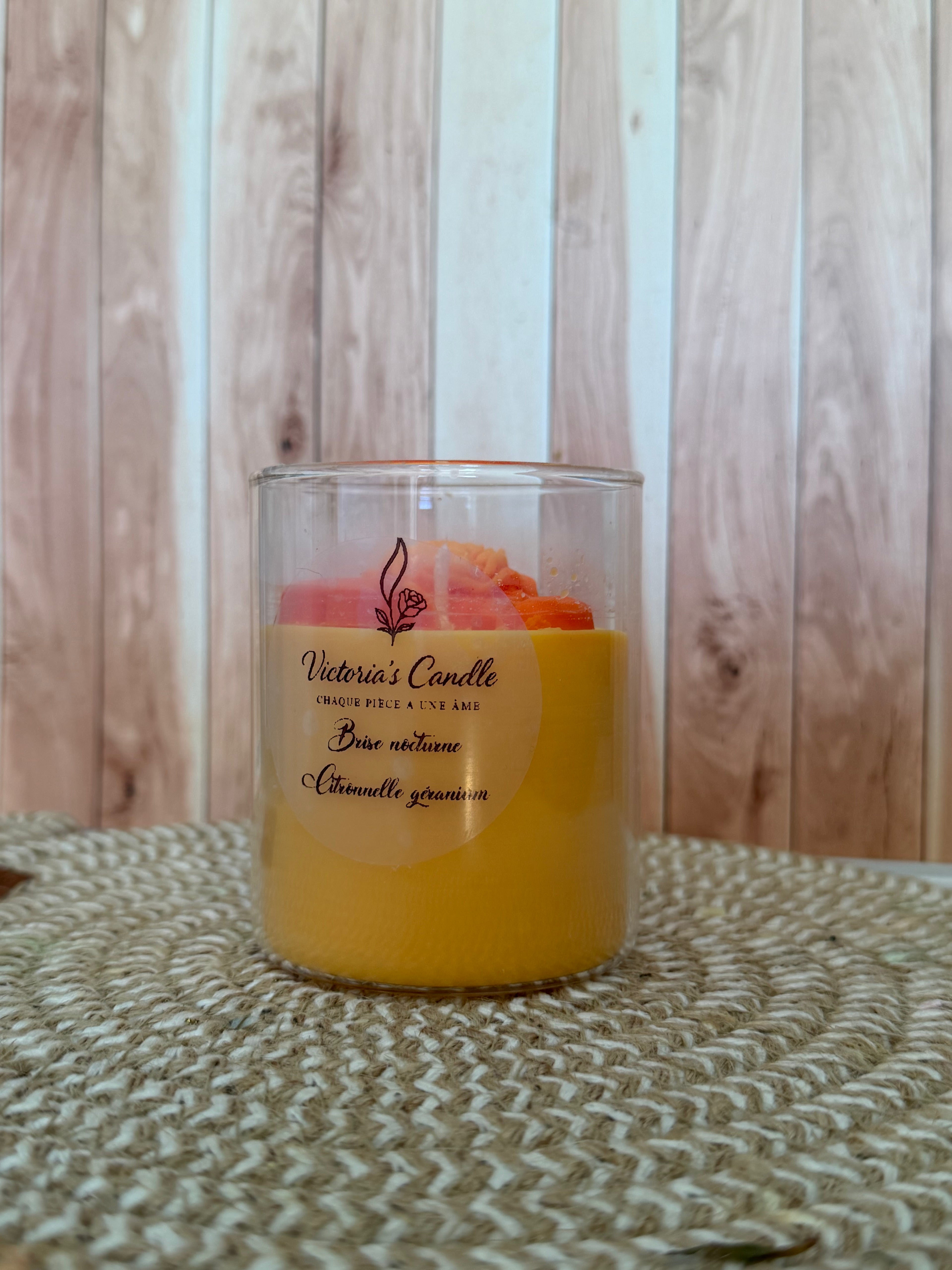 Petite bougie anti moustique  « citronnelle-géranium »