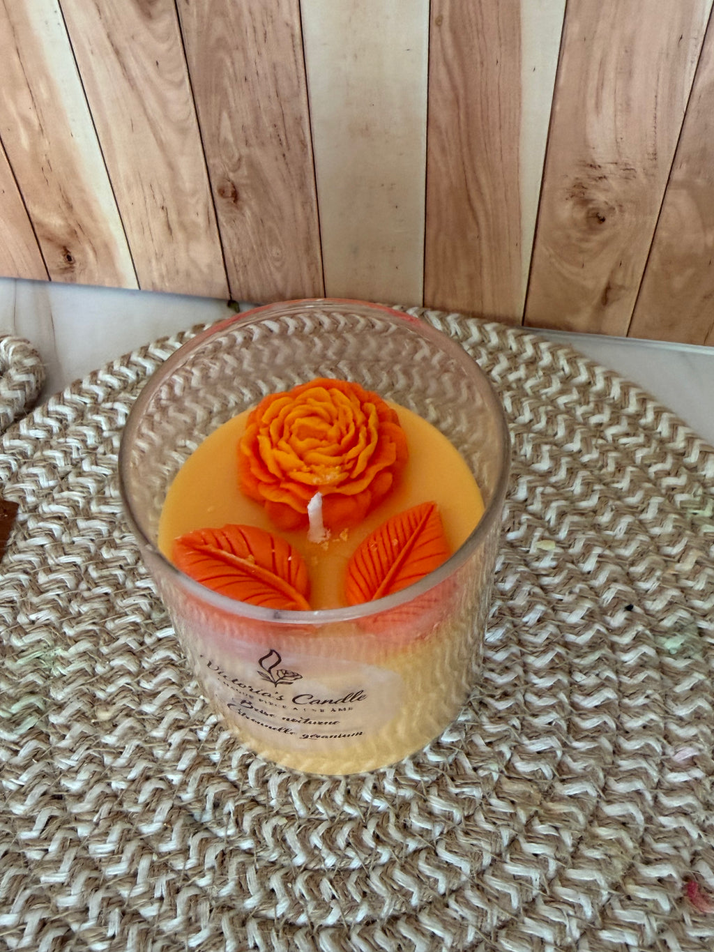 Petite bougie anti moustique  « citronnelle-géranium »